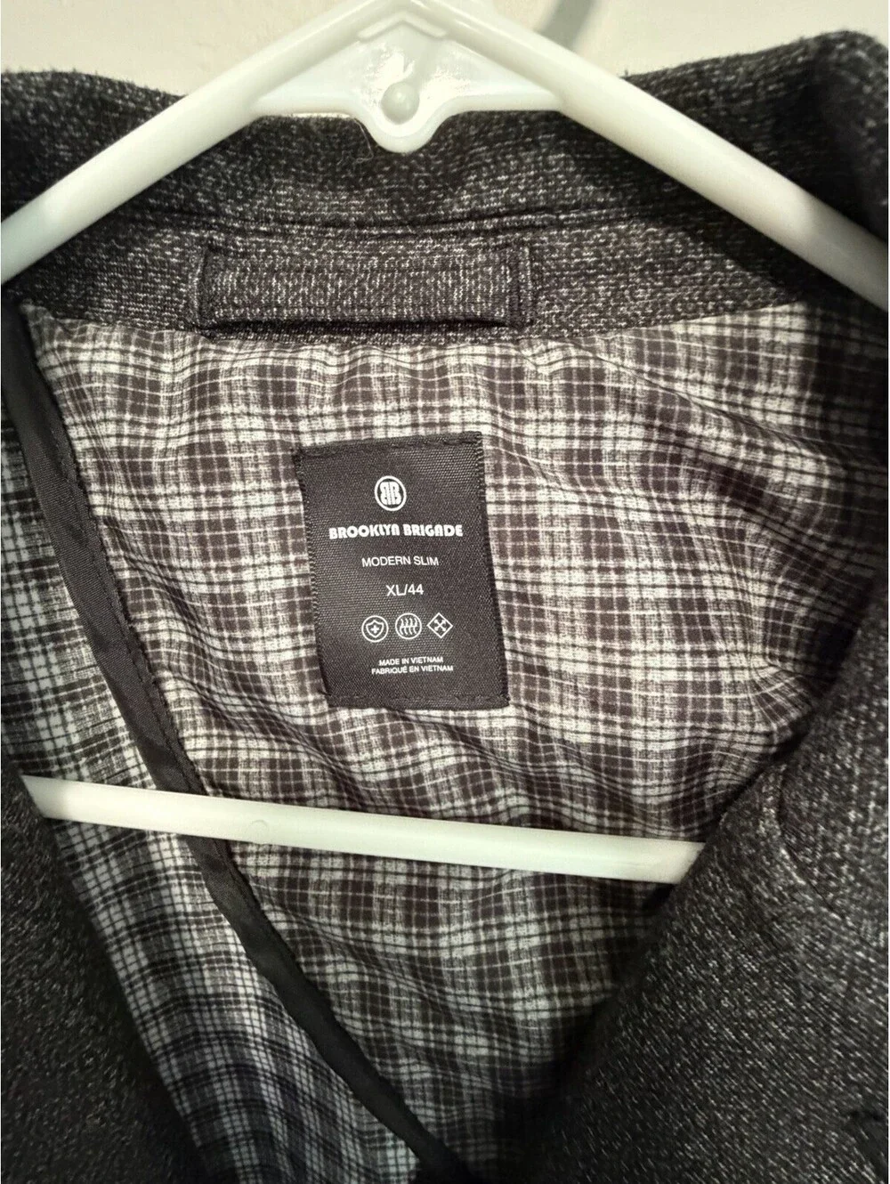 Brooklyn Brigade Jacket Mens XL 44 Gray Modern Slim Attractive and Comfortable